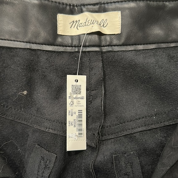NWT Madewell perfect vintage straight jean: faux leather - Picture 5 of 5